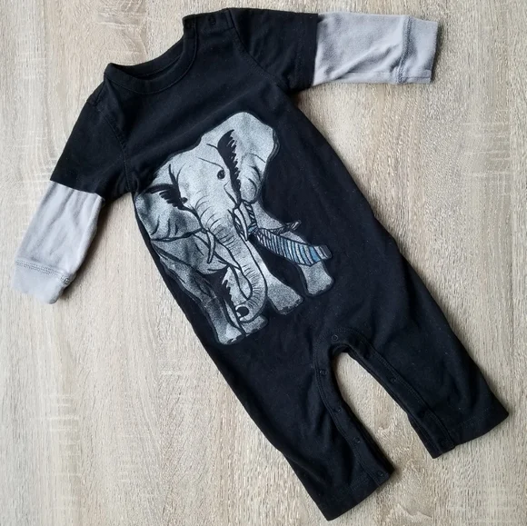 2011 vguc Gap toddler boy 6-12 months elephant romper - Picture 12 of 12